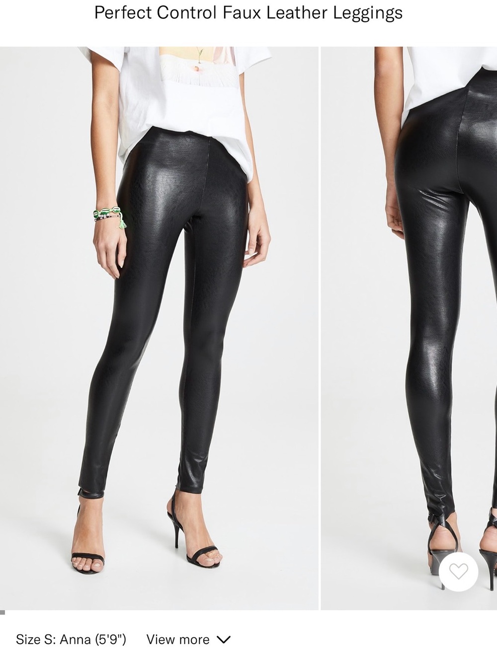 Commando Faux Leather Leggings in Black